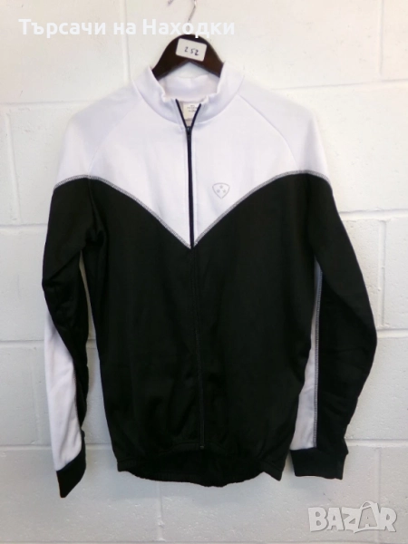 Мъжко черно-бяло спортно яке/горнище с цип, размер 2XL, снимка 1