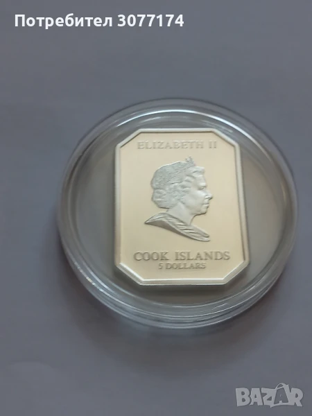 5 долара сребро острови Кук Пиета, снимка 1