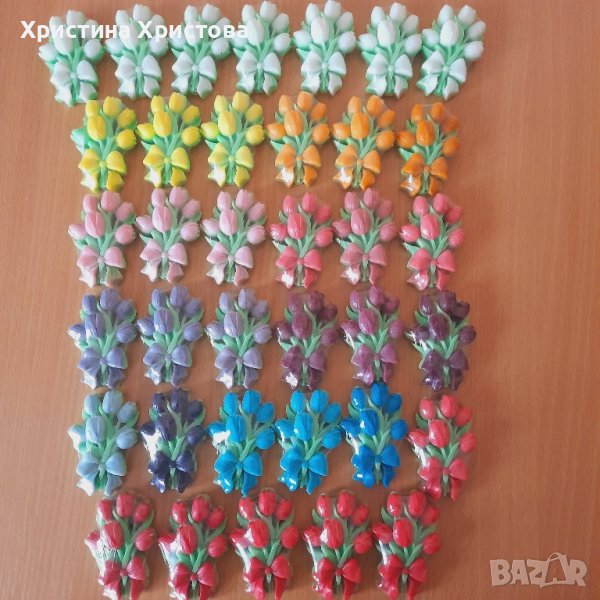 глицериново букетче от лалета , снимка 1