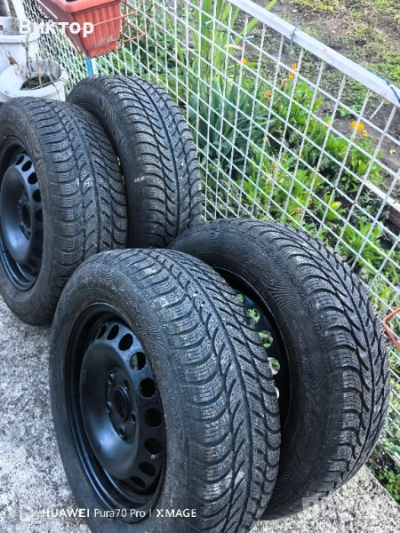 4 зимни гуми с джанти 15, снимка 1