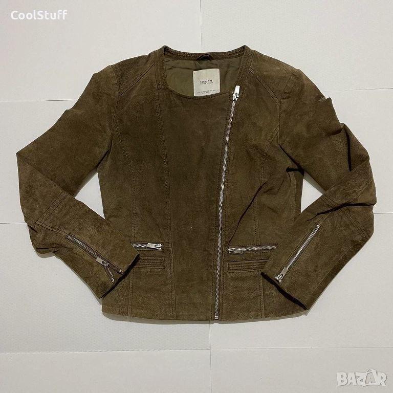 Дамско Кожено Яке Mango Genuine Leather Размер XS, снимка 1