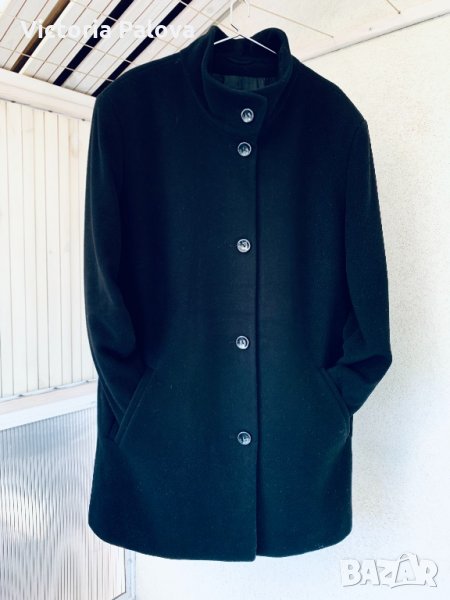 Красиво черно палто GELCO,гладка вълна,кашмир, снимка 1