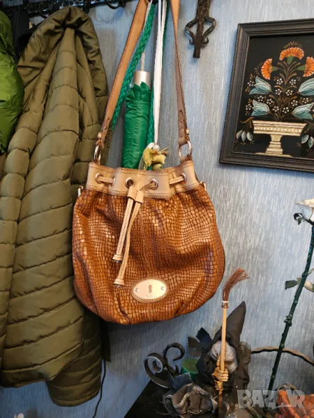 FOSSIL чанта естествена кожа, снимка 1