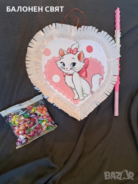 Котето Мери Пинята обемна фигура Сърце, снимка 1