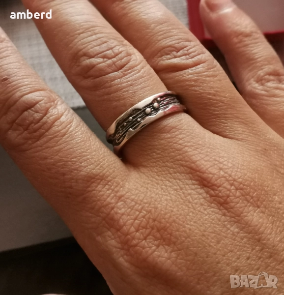 Сребърен пръстен модел R115, снимка 1