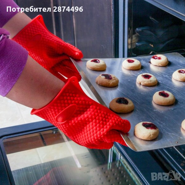 2081 Домакинска силиконова ръкавица, ръкохватка с 5 пръста, снимка 1