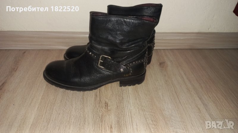 Черни боти естествена кожа Vero Cuoio, снимка 1