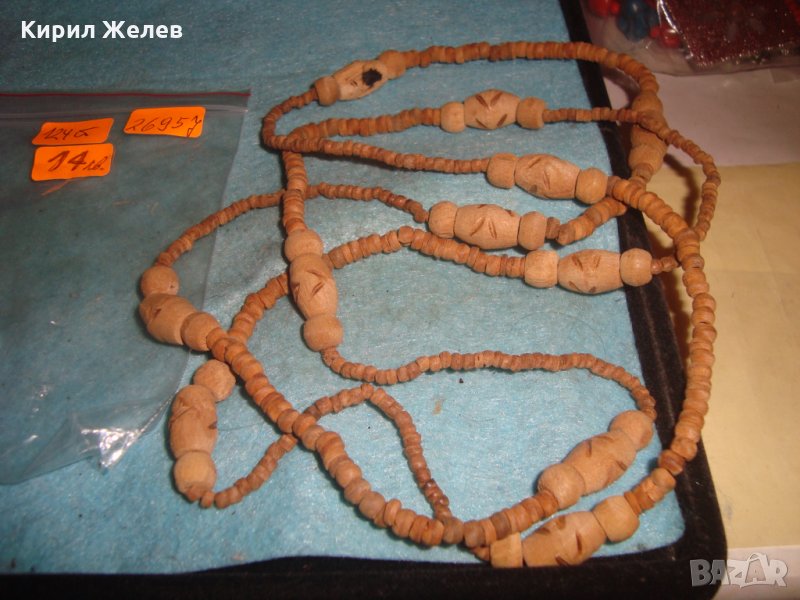 ХЕНД МЕЙД АРТ ОГЪРЛИЦА от ДЪРВЕСИНА ХИПИ СТИЛ ЛЯТНО БИЖУ 26957, снимка 1