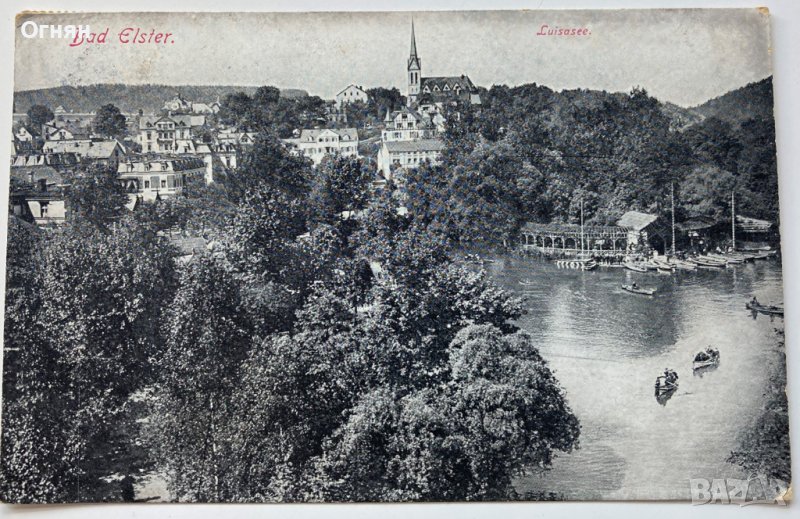 Стара черно-бяла картичка Бад Елстер 1914, снимка 1