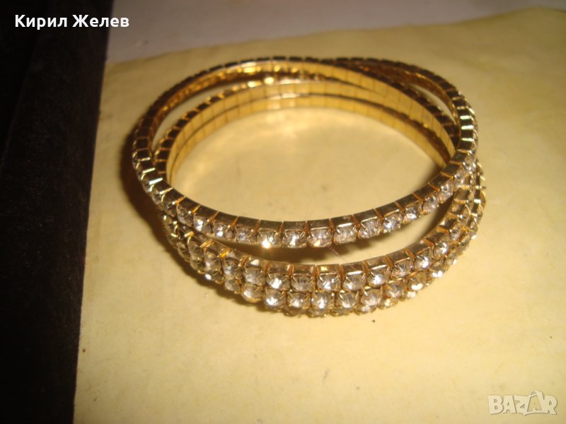 КРИСТАЛНА ЗЛАТИСТА АРТ ФЕШЪН ГРИВНА 22895, снимка 1