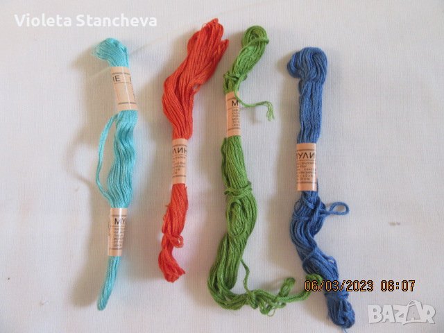 4 бр.БЪЛГАРСКИ ПАМУЧНИ ЧИЛЕНЦА ОТ СОЦА, снимка 1