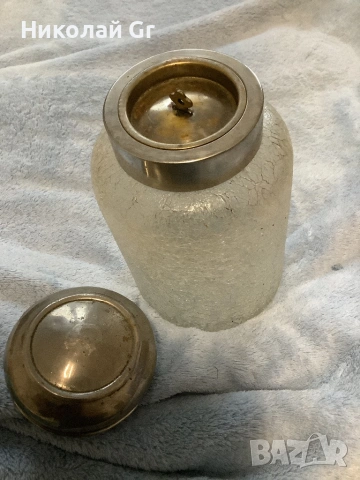 Буркан за съхранение на чай произведено във Франция  1920 години , снимка 3 - Антикварни и старинни предмети - 53030228