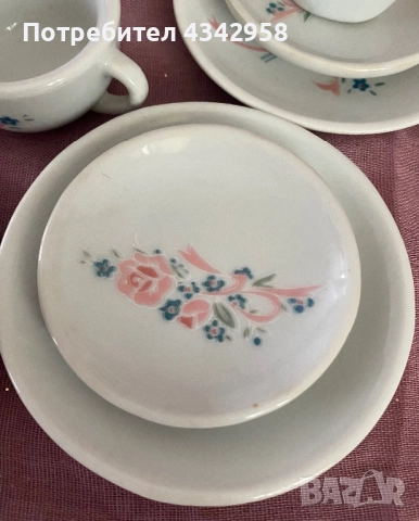 Винтидж (1960г.) немски порцеланов комплект за чай за кукли., снимка 5 - Антикварни и старинни предмети - 52141443