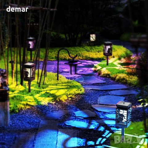 Соларна градинска лампа LMJ-103, снимка 4 - Соларни лампи - 43048376