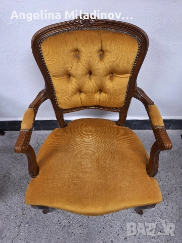 Винтидж кресло Луи XV , снимка 4 - Дивани и мека мебел - 52926224