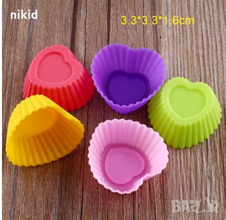 Сърце силиконов молд форма за бонбон шоколад гипс сапун калъп декор