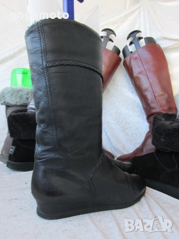 топли боти, ботуши N- 38 - 39, 100% естествена кожа + топла подплата от силиконови фибри, снимка 10 - Дамски ботуши - 35647968