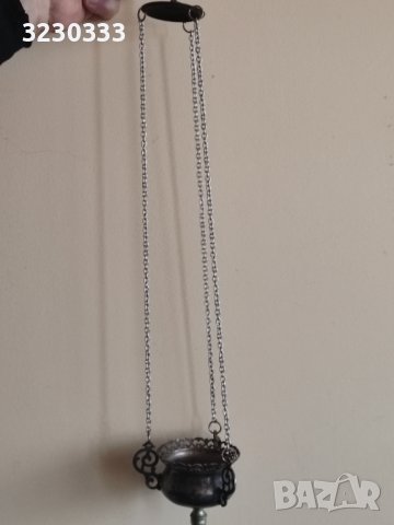 Посребрено кандило старинно , снимка 4 - Антикварни и старинни предмети - 43973251