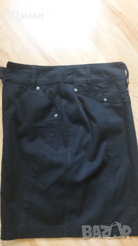 Черна елегантна пола, снимка 3 - Поли - 37936662