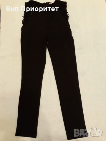Черен панталон Showdy, висока талия ,скъп , с плетени връвки странично , ефектен модел , дъръг панта, снимка 10 - Панталони - 37518677
