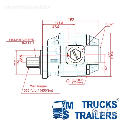Зъбна помпа 80л BEZARES BELD80B14, снимка 2 - Части - 52562826