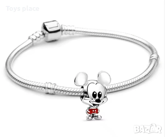Гривна тип Пандора с талисман Disney Minnie mouse, Stitch , снимка 2 - Гривни - 50662591