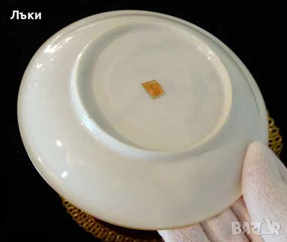 Чиния японски костен порцелан Sаtsuma Kazan,злато. , снимка 5 - Антикварни и старинни предмети - 51240298