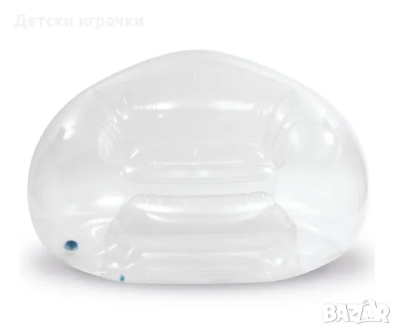  Кресло надуваемо INTEX, 137х127х74 см, прозрачно, снимка 2 - Надуваеми играчки - 50075971