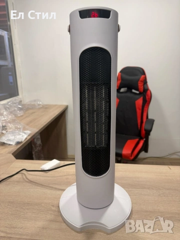 Вентилаторна печка 2-в-1 с керамичен нагревател, осцилация 60°, дистанционно и LED дисплей, снимка 15 - Други - 53586467