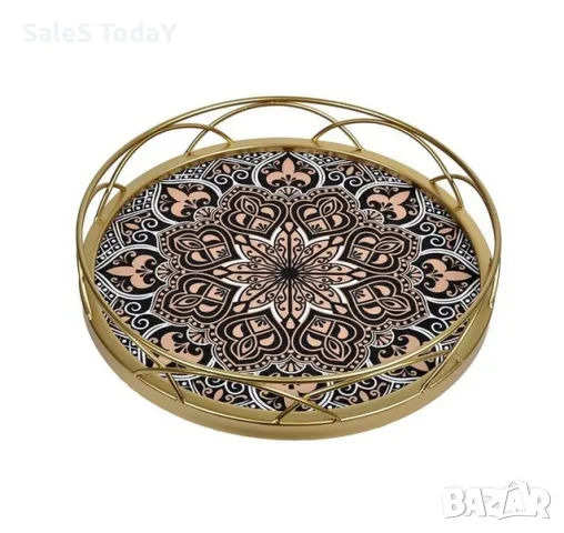 Кръгъл поднос за сервиране, Ø32 см , снимка 2 - Прибори за хранене, готвене и сервиране - 49347184