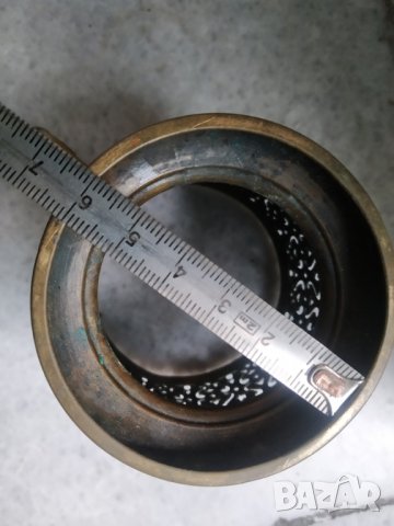 четири месингови подстакана арт деко, снимка 4 - Други ценни предмети - 37651385