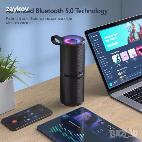преносим Bluetooth високоговорител, безжичен Bluetooth 5.0 високоговорител, снимка 5 - Bluetooth тонколони - 44116192