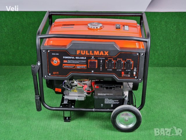 Генератор за ток монофазен с медни намотки 6.5kw с ел.стартер и акумулатор