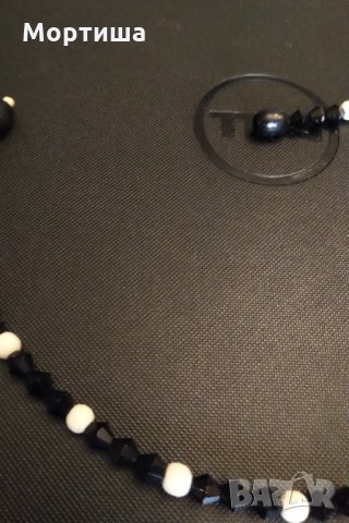 Ретро огърлица черен шпинел и бял оникс  НАМАЛЕНИЕ, снимка 5 - Колиета, медальони, синджири - 28810463