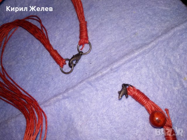 ЧЕРВЕН КОРАЛ АРТ КОМПЛЕКТ КОЛИЕ ОБЕЦИ и ГРИВНА с ПОСРЕБРЕНИ ФЛОРАЛНИ АЖУРНИ ЕЛЕМЕНТИ 34702, снимка 15 - Бижутерийни комплекти - 39191125