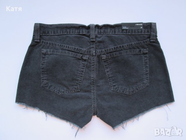 Къси панталонки J Brand сиво кадифе , снимка 2 - Къси панталони и бермуди - 26635068