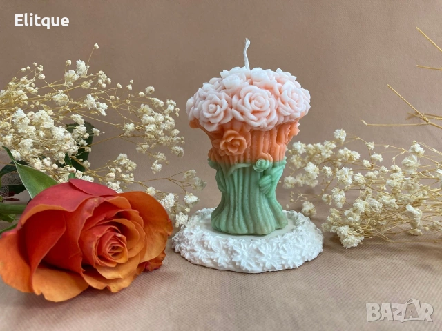 букет от сапунени рози , снимка 2 - Декорация за дома - 53458870