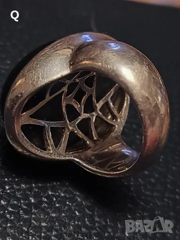 стар сребърен пръстен с камък , снимка 4 - Пръстени - 50276783