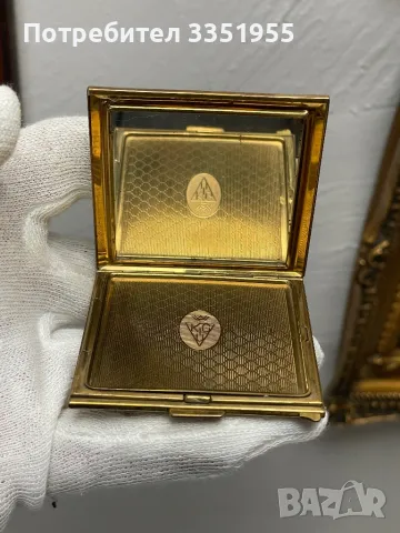 Колекционерска красива кутия за пудра за лице, снимка 12 - Антикварни и старинни предмети - 49878388