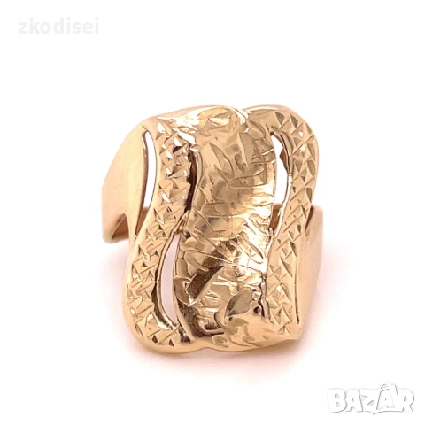 Златен дамски пръстен 4,00гр. размер:56 14кр. проба:585 модел:36335-1