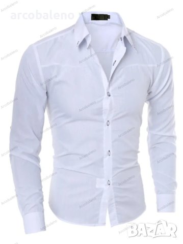 Мъжка модна универсална риза с дълъг ръкав, 5цвята - 024, снимка 4 - Ризи - 39828745