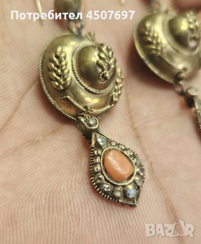 стари обеци от 18 - ти век, снимка 2 - Обеци - 53046779