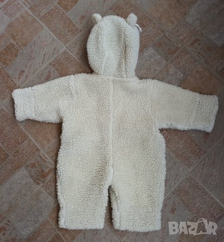  Бял бебешки вълнен гащеризон., снимка 6 - Комплекти за бебе - 43051386
