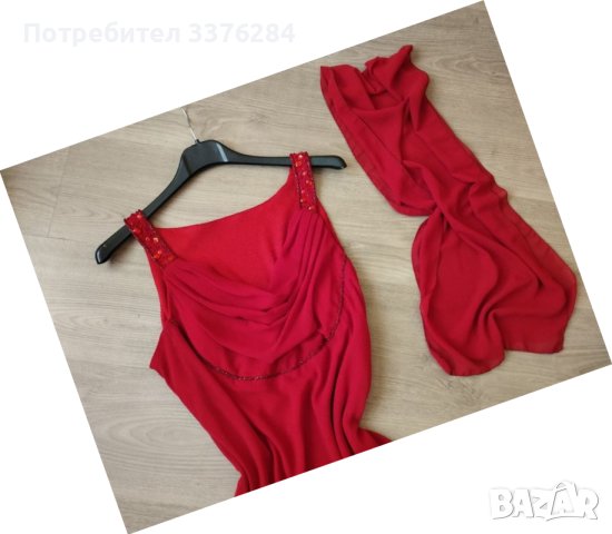 Дамска официална рокля в червен цвят, снимка 3 - Рокли - 40669938