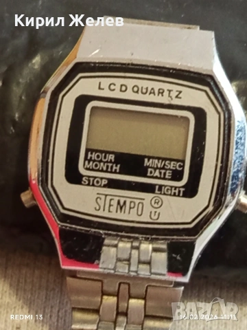 Винтидж електтронен часовник STEMPO рядък дамски за КОЛЕКЦИОНЕРИ 51859, снимка 4 - Антикварни и старинни предмети - 53492316