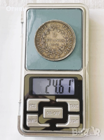 5 франка Херкулес 1873,1874,1875,1876, снимка 12 - Нумизматика и бонистика - 50430639