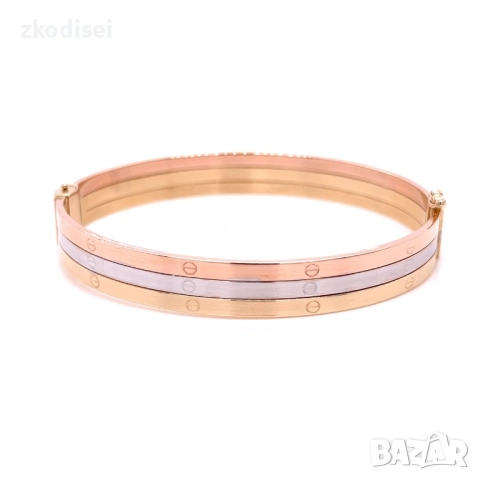 Златна дамска гривна Cartier 10,61гр. 14кр. проба:585 модел:36263-6, снимка 2 - Гривни - 52982036