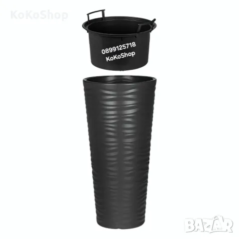 Висока кашпа-Ø 35x69 см./кашпа/висока пластмасова кашпа, снимка 2 - Саксии и кашпи - 49873501