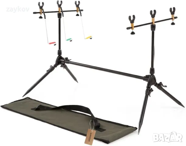 Регулируем прибиращ се държач за въдица за риболов на шаран Lixada