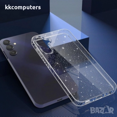 Силиконов кейс Shine 2 mm брокатен и Протектор За Samsung Galaxy S25 Ultra, Прозрачен, снимка 3 - Калъфи, кейсове - 51932125